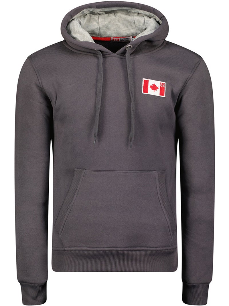 Sweat com capuz fondeak – canadian peak Cinza escuro - Kiabi