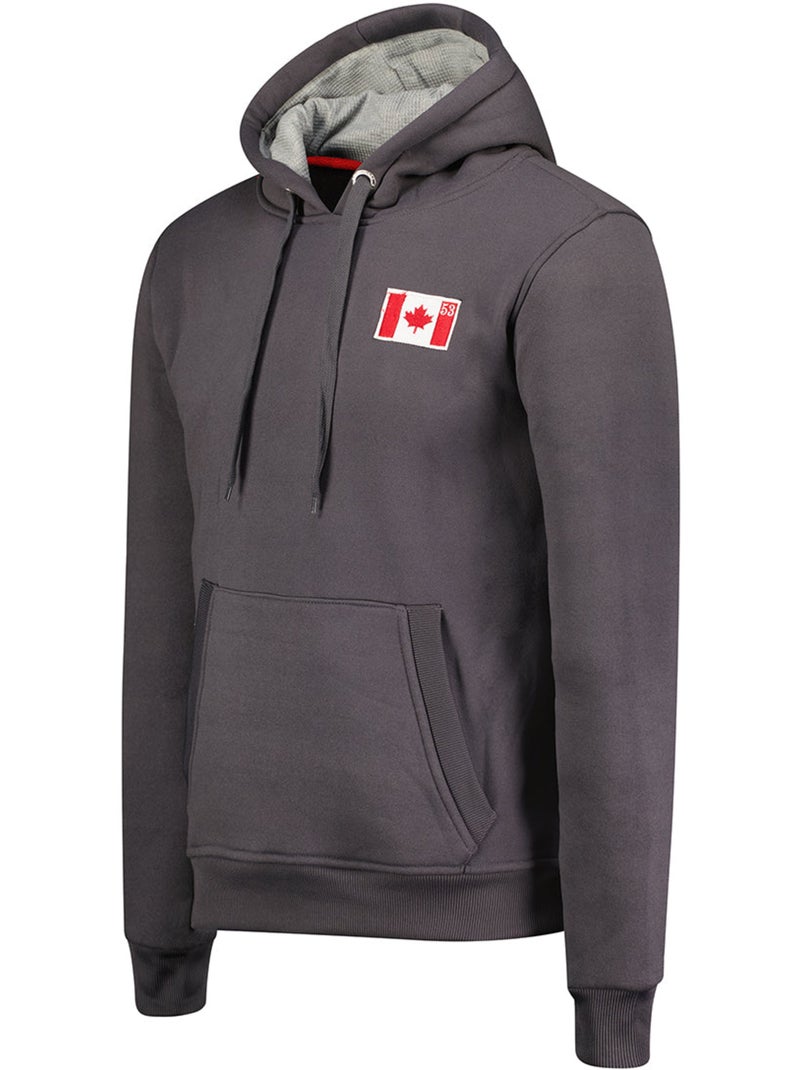 Sweat com capuz fondeak – canadian peak Cinza escuro - Kiabi