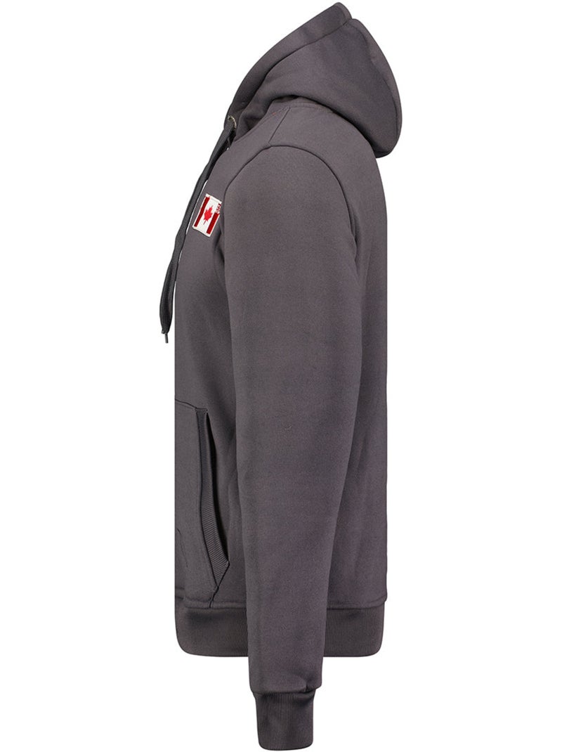 Sweat com capuz fondeak – canadian peak Cinza escuro - Kiabi
