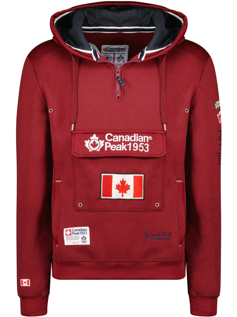 Sweat com capuz forrado galapagos – canadian peak Bordô - Kiabi