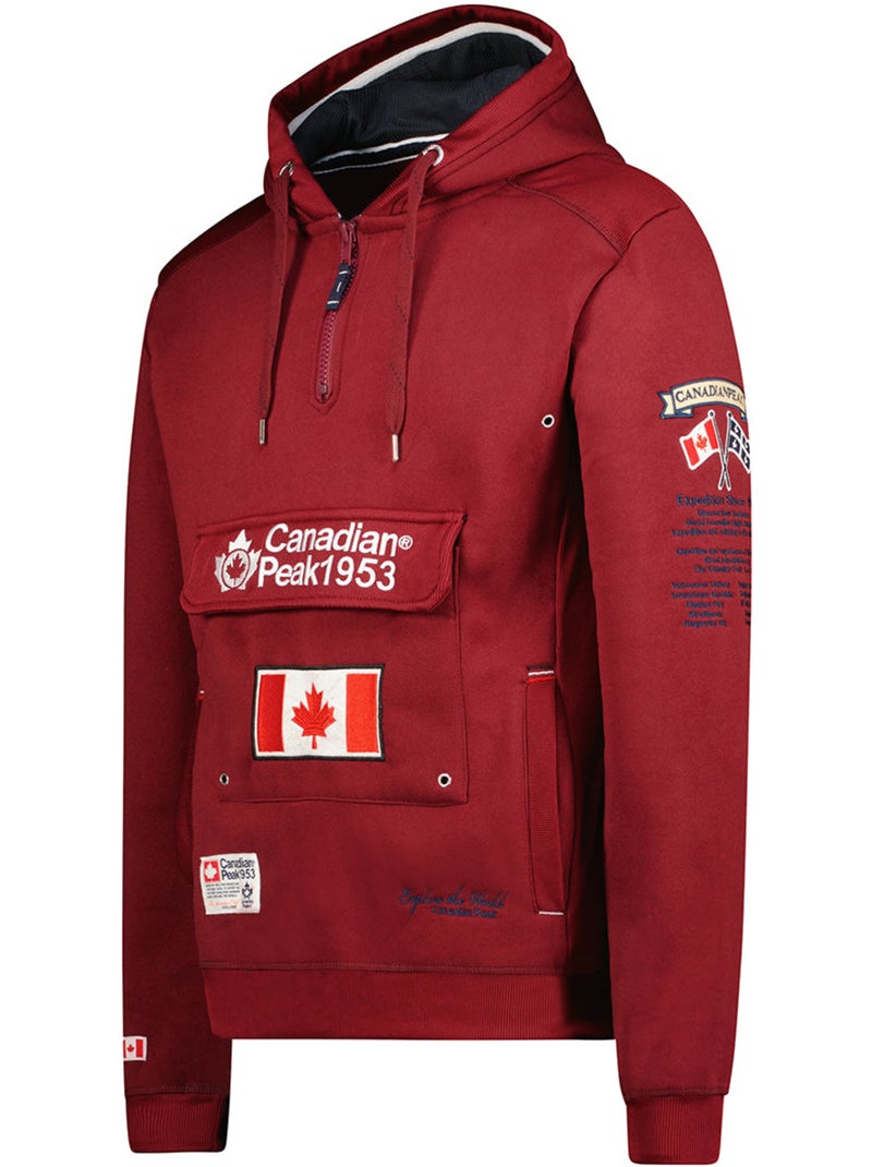 Sweat com capuz forrado galapagos – canadian peak Bordô - Kiabi