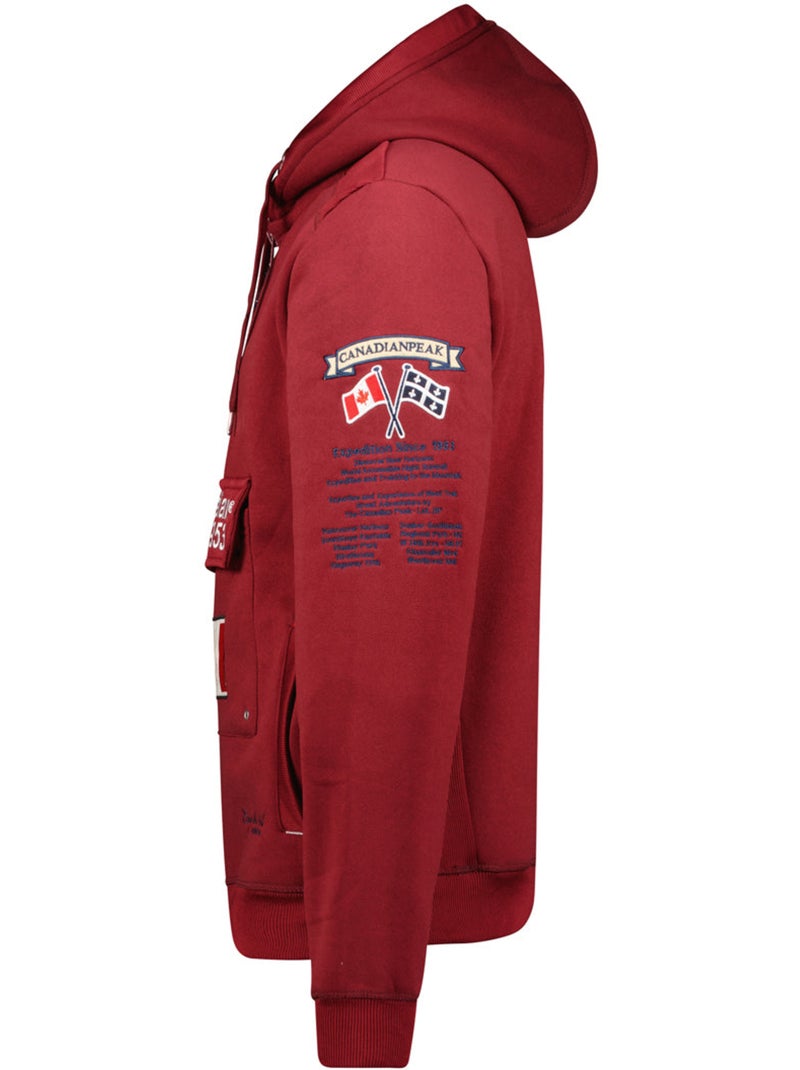 Sweat com capuz forrado galapagos – canadian peak Bordô - Kiabi