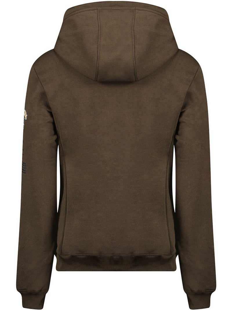 Sweat com capuz forrado galapagos – canadian peak Castanho - Kiabi