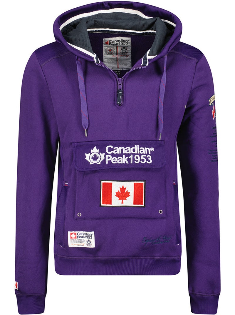 Sweat com capuz forrado galapagos – canadian peak Roxo - Kiabi