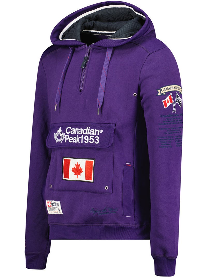 Sweat com capuz forrado galapagos – canadian peak Roxo - Kiabi