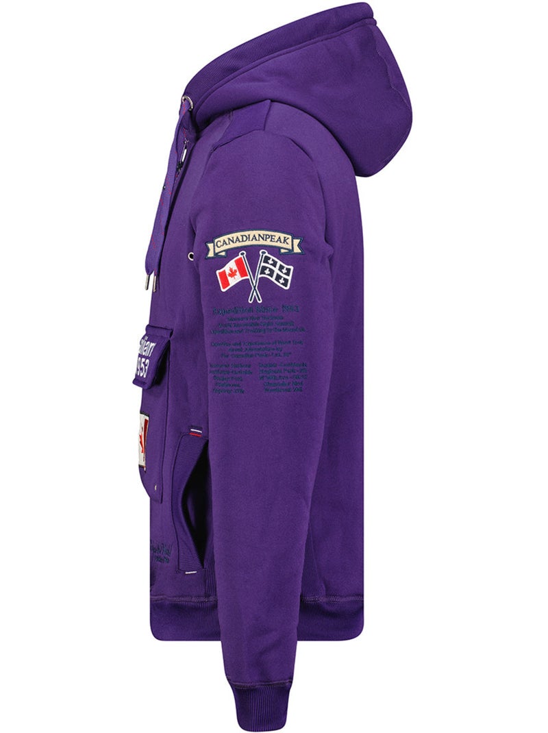 Sweat com capuz forrado galapagos – canadian peak Roxo - Kiabi