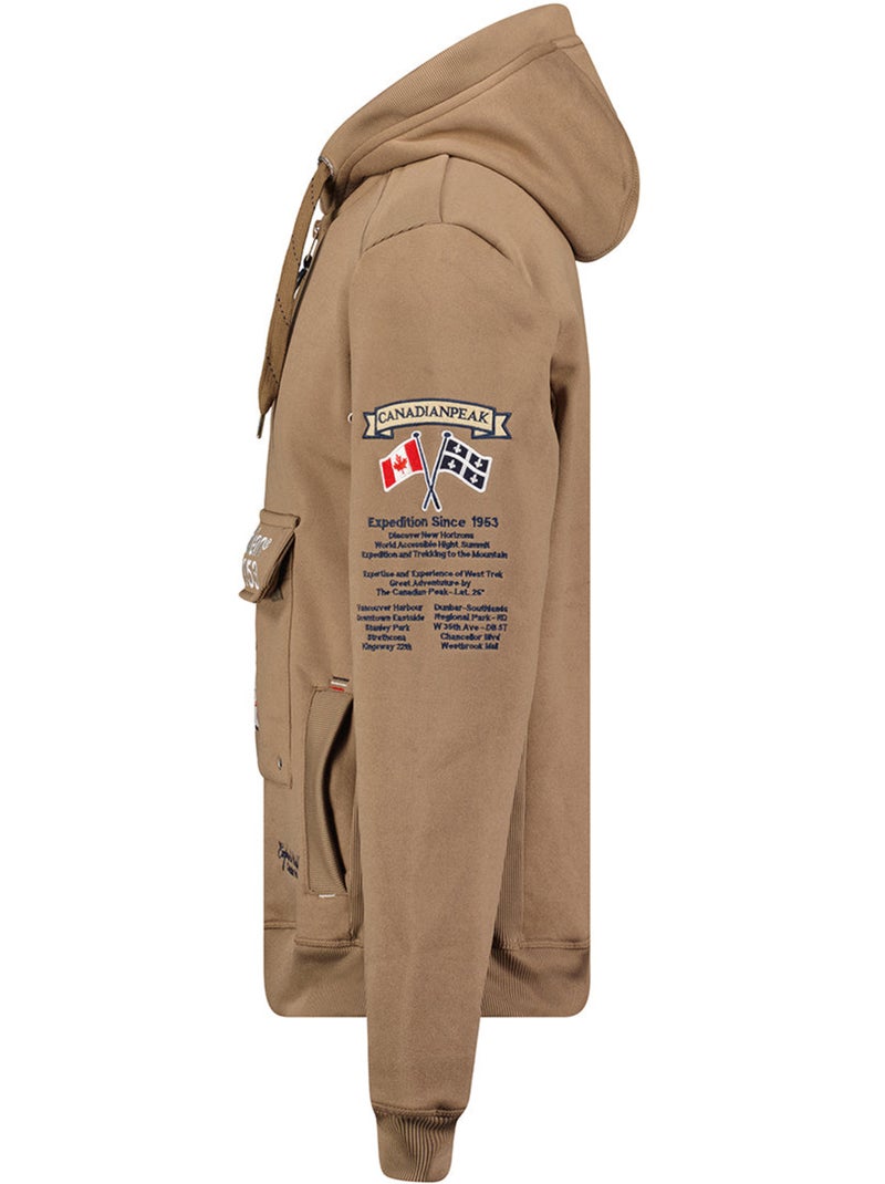 Sweat com capuz forrado galapagos – canadian peak Toupe - Kiabi