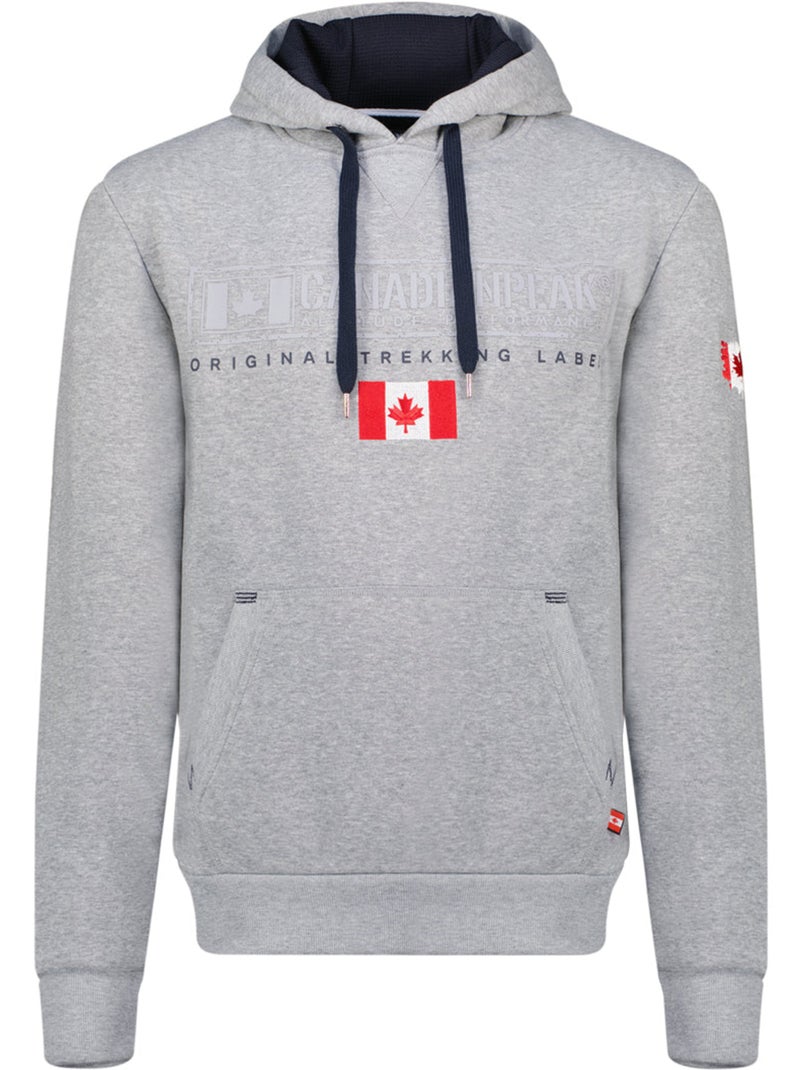Sweat com capuz forrado gasikeak – canadian peak Cinza claro - Kiabi