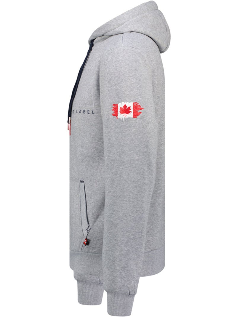 Sweat com capuz forrado gasikeak – canadian peak Cinza claro - Kiabi