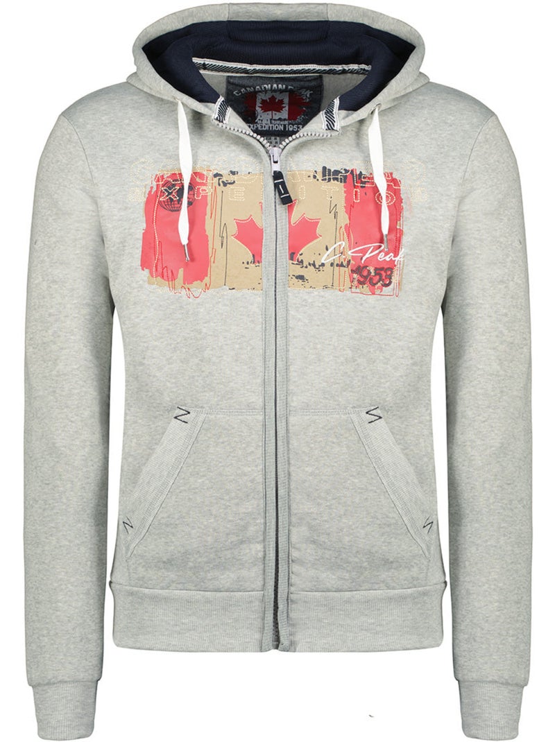 Sweat com capuz gayteak – canadian peak Cinza claro - Kiabi