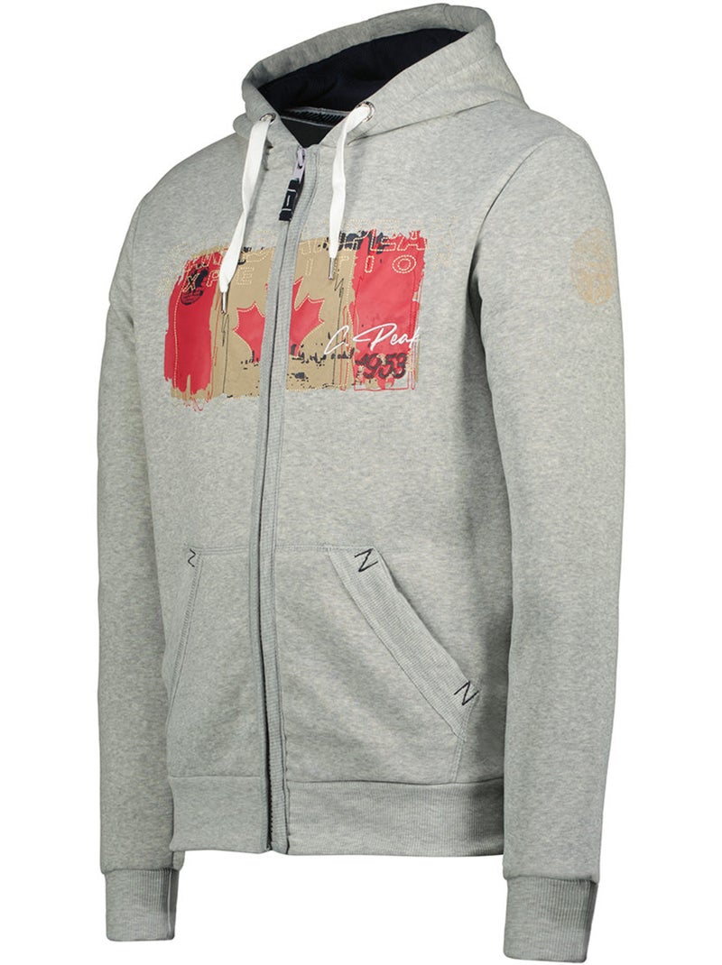 Sweat com capuz gayteak – canadian peak Cinza claro - Kiabi