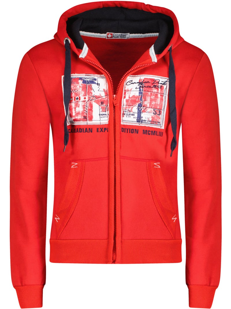 Sweat com capuz ginameak – canadian peak Vermelho - Kiabi