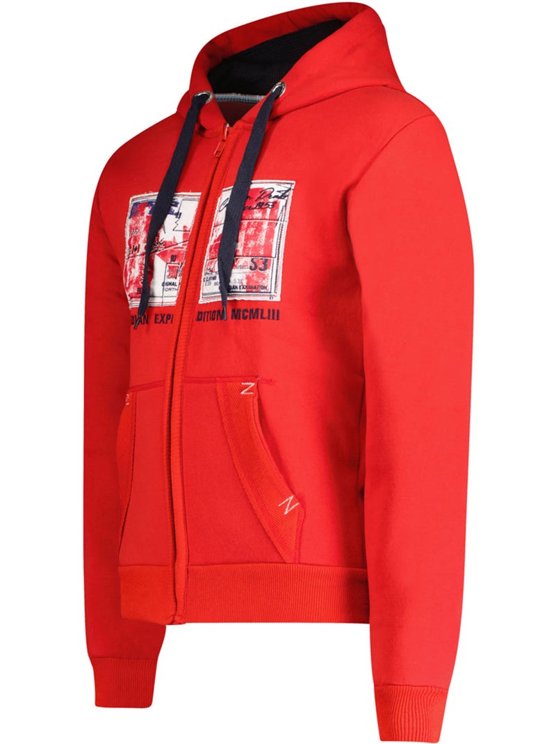 Sweat com capuz ginameak – canadian peak Vermelho - Kiabi
