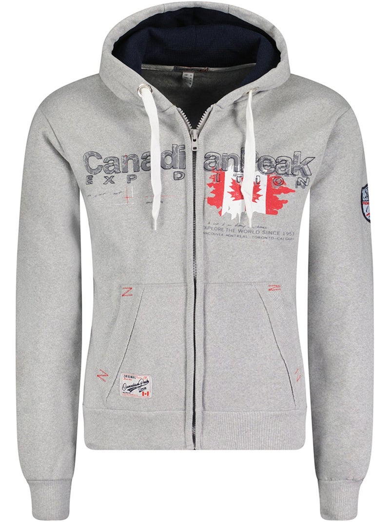 Sweat com capuz gisladeak – canadian peak Cinza claro - Kiabi