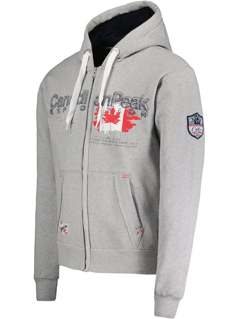 Sweat com capuz gisladeak – canadian peak Cinza claro - Kiabi