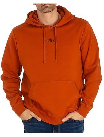 Guess roy sweatshirt roxo escuro com capuz para homem
