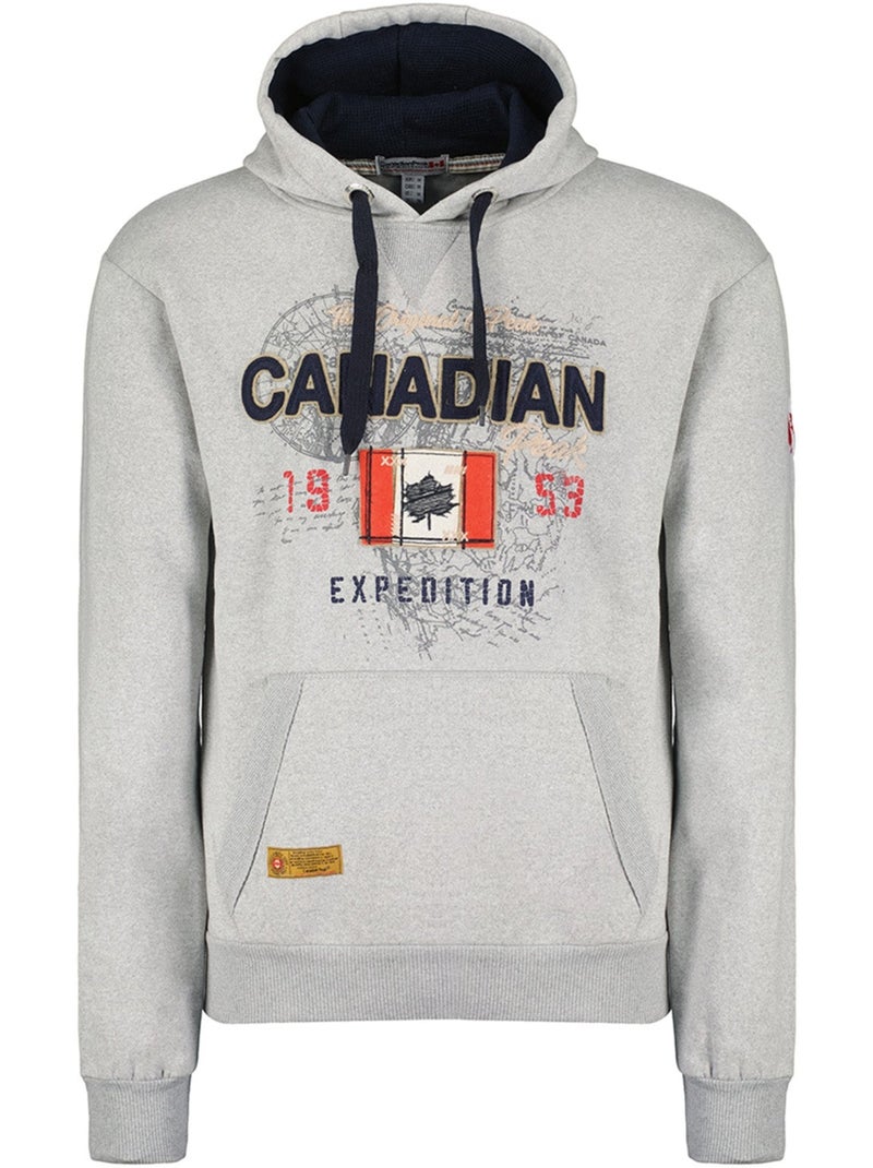Sweat com capuz guitreak – canadian peak Cinza claro - Kiabi