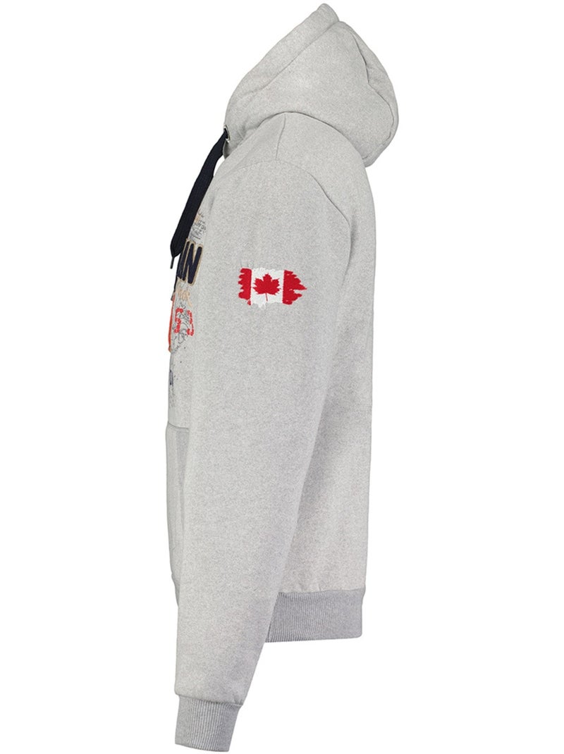 Sweat com capuz guitreak – canadian peak Cinza claro - Kiabi