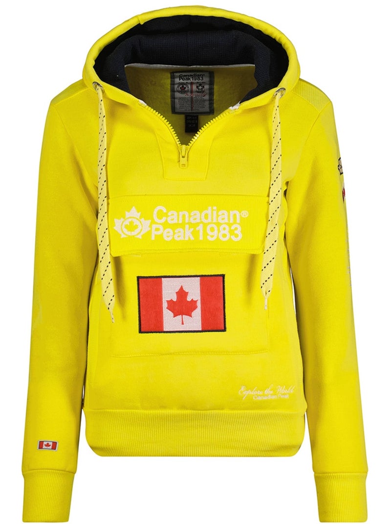 Sweat com capuz gyrelle – canadian peak Amarelo-fluorescente - Kiabi