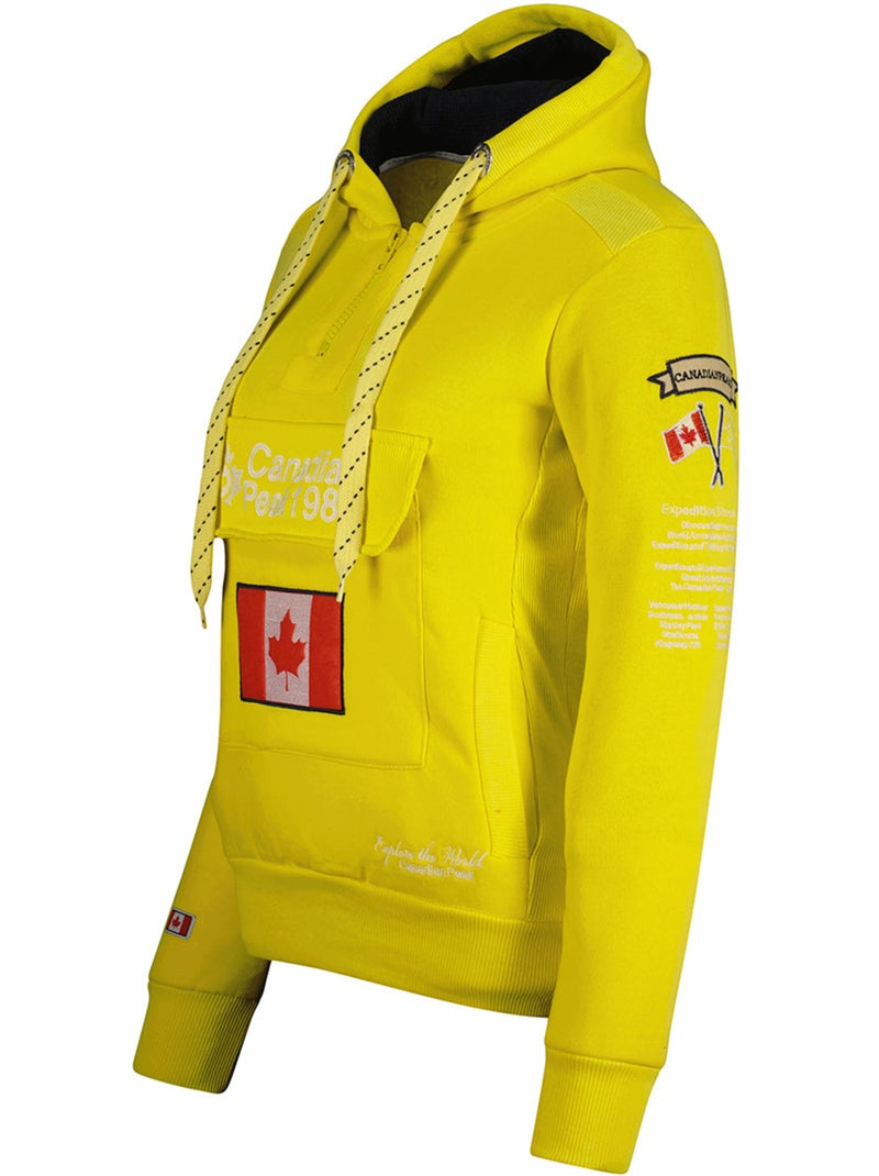 Sweat com capuz gyrelle – canadian peak Amarelo-fluorescente - Kiabi