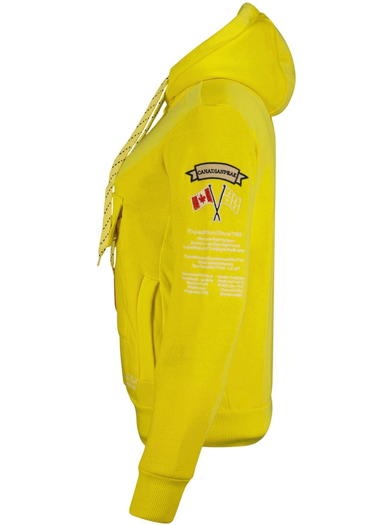 Sweat com capuz gyrelle – canadian peak Amarelo-fluorescente - Kiabi