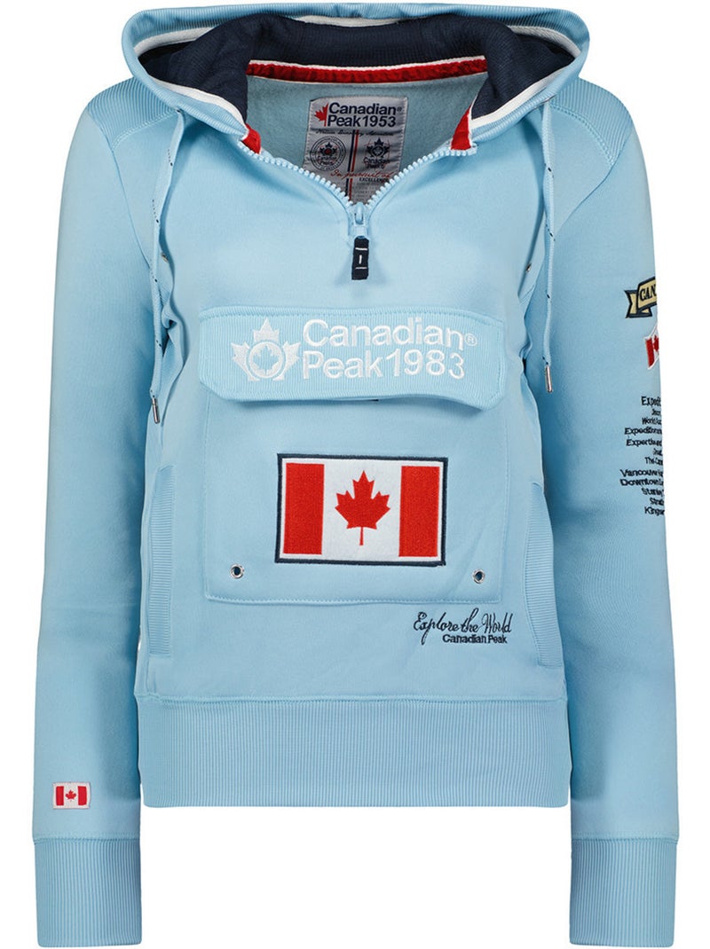 Sweat com capuz gyrelle – canadian peak Azul-céu - Kiabi