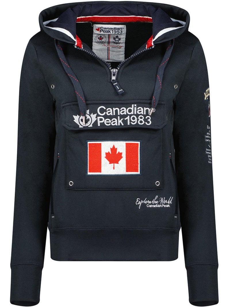Sweat com capuz gyrelle – canadian peak Azul-marinho - Kiabi