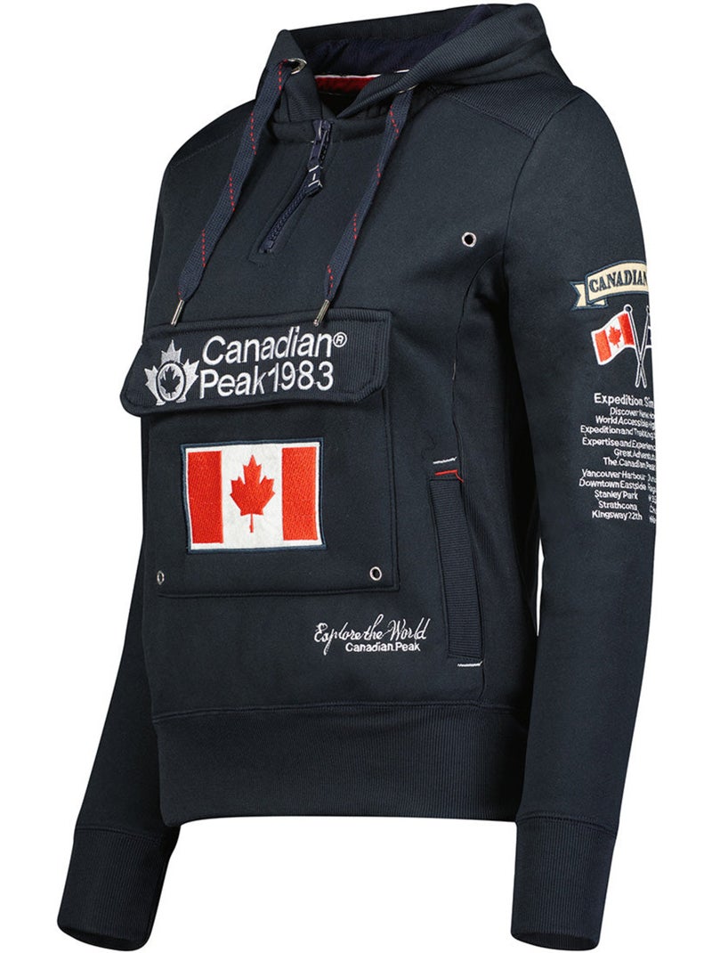 Sweat com capuz gyrelle – canadian peak Azul-marinho - Kiabi