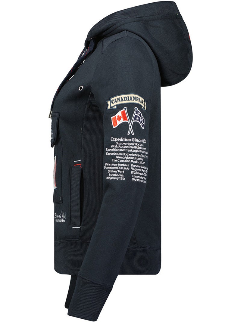 Sweat com capuz gyrelle – canadian peak Azul-marinho - Kiabi