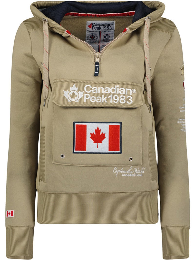 Sweat com capuz gyrelle – canadian peak Bege - Kiabi