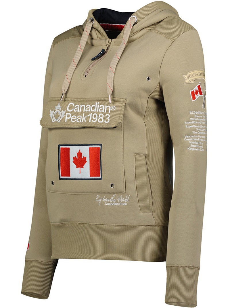 Sweat com capuz gyrelle – canadian peak Bege - Kiabi