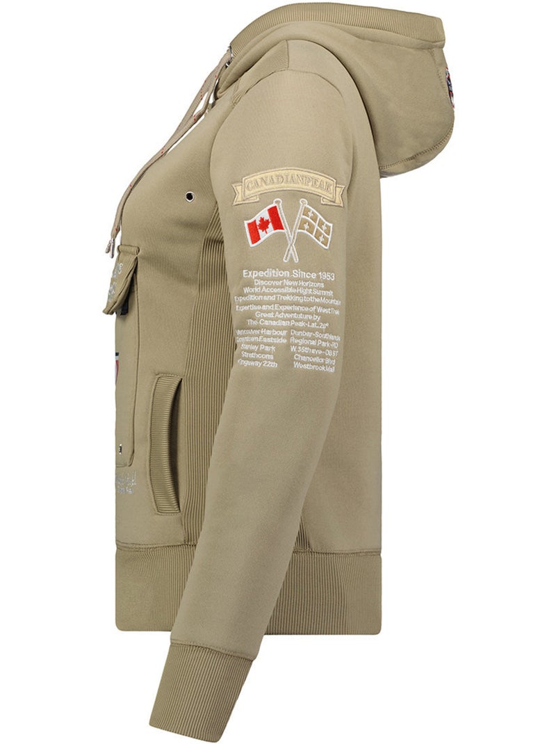 Sweat com capuz gyrelle – canadian peak Bege - Kiabi