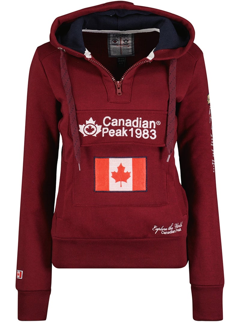 Sweat com capuz gyrelle – canadian peak Bordô - Kiabi