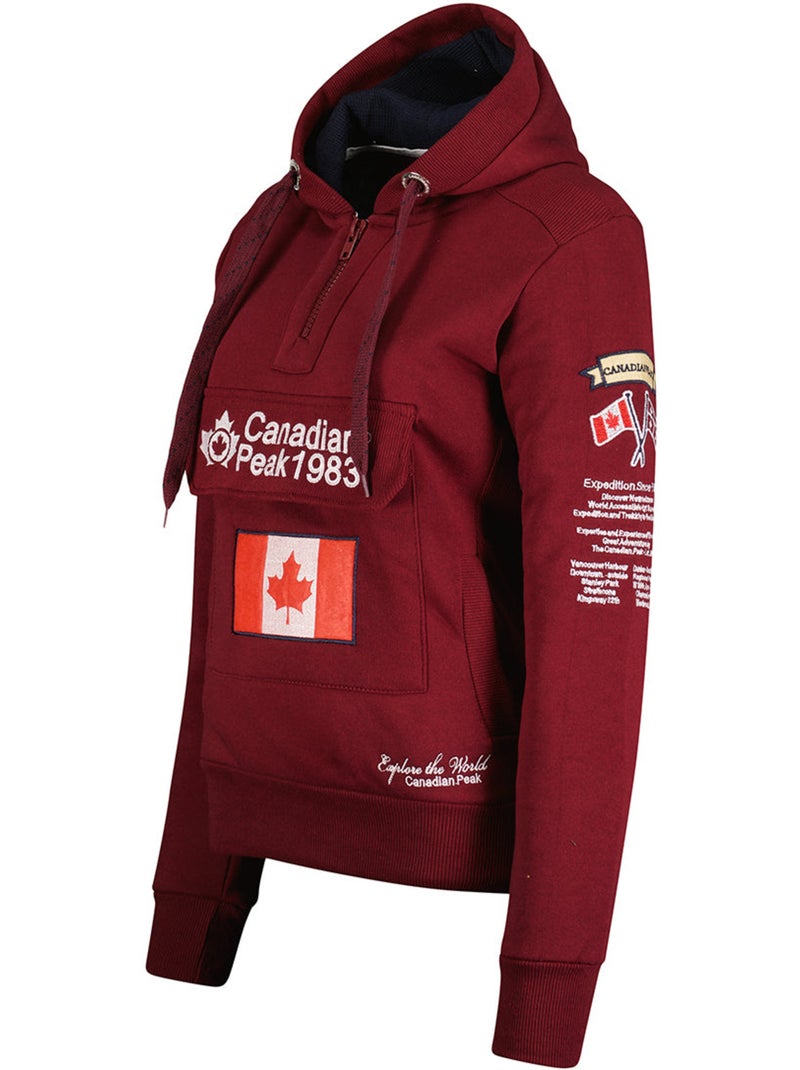 Sweat com capuz gyrelle – canadian peak Bordô - Kiabi
