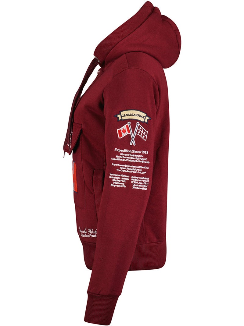 Sweat com capuz gyrelle – canadian peak Bordô - Kiabi