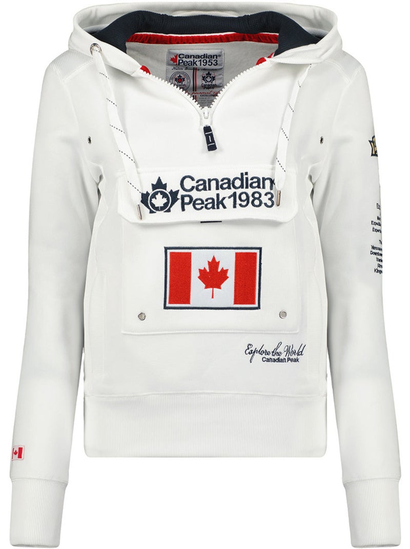 Sweat com capuz gyrelle – canadian peak Branco - Kiabi