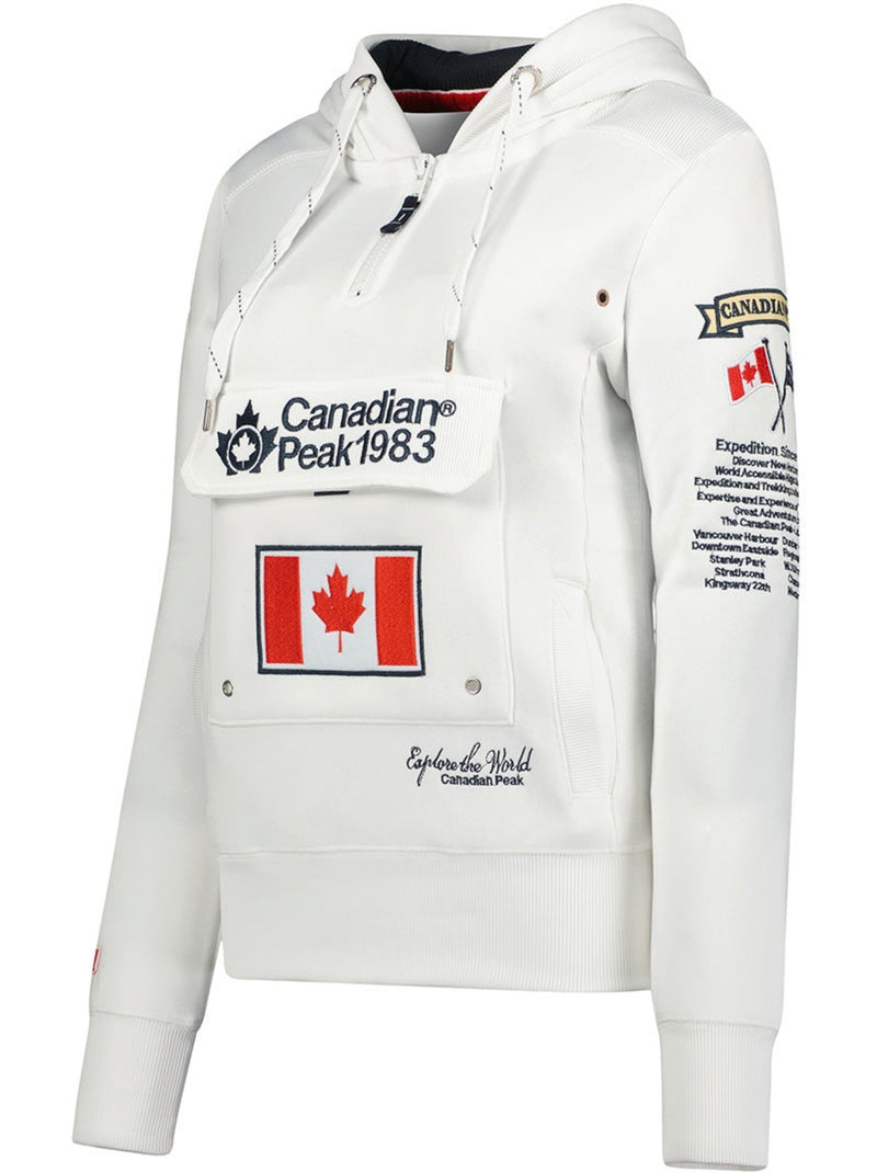 Sweat com capuz gyrelle – canadian peak Branco - Kiabi