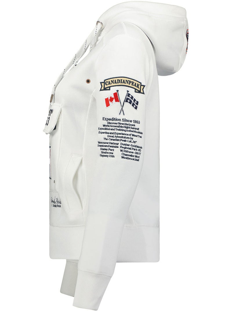 Sweat com capuz gyrelle – canadian peak Branco - Kiabi