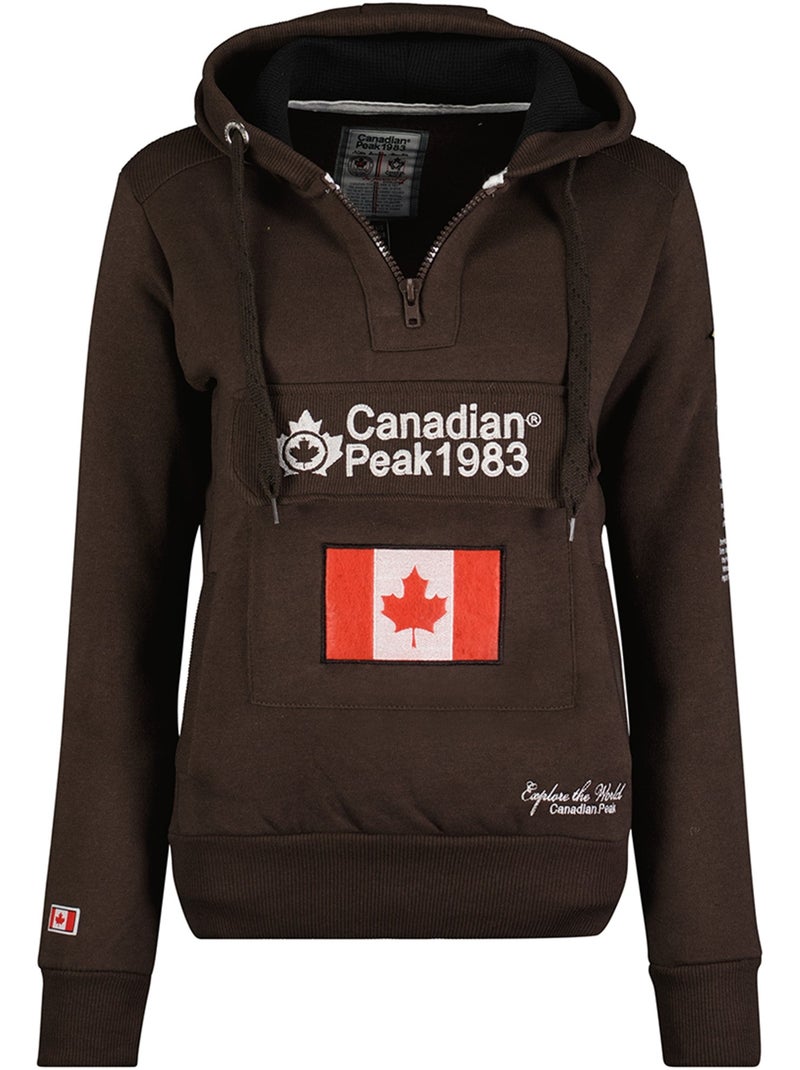 Sweat com capuz gyrelle – canadian peak Castanho - Kiabi