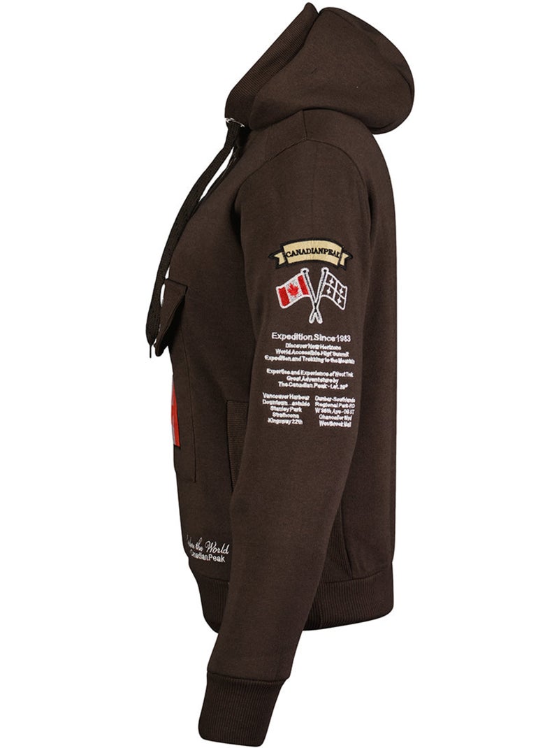 Sweat com capuz gyrelle – canadian peak Castanho - Kiabi