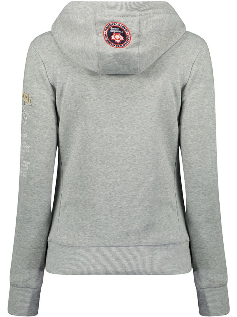 Sweat com capuz gyrelle – canadian peak Cinza claro - Kiabi