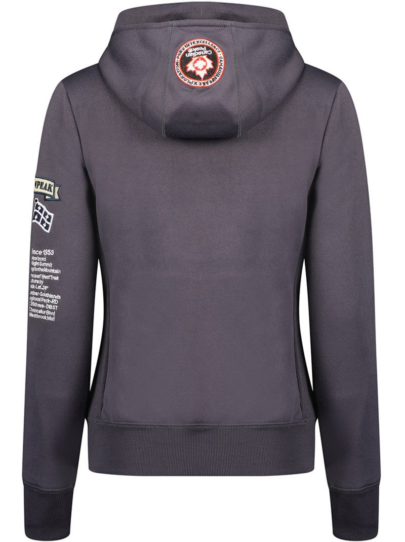 Sweat com capuz gyrelle – canadian peak Cinza escuro - Kiabi