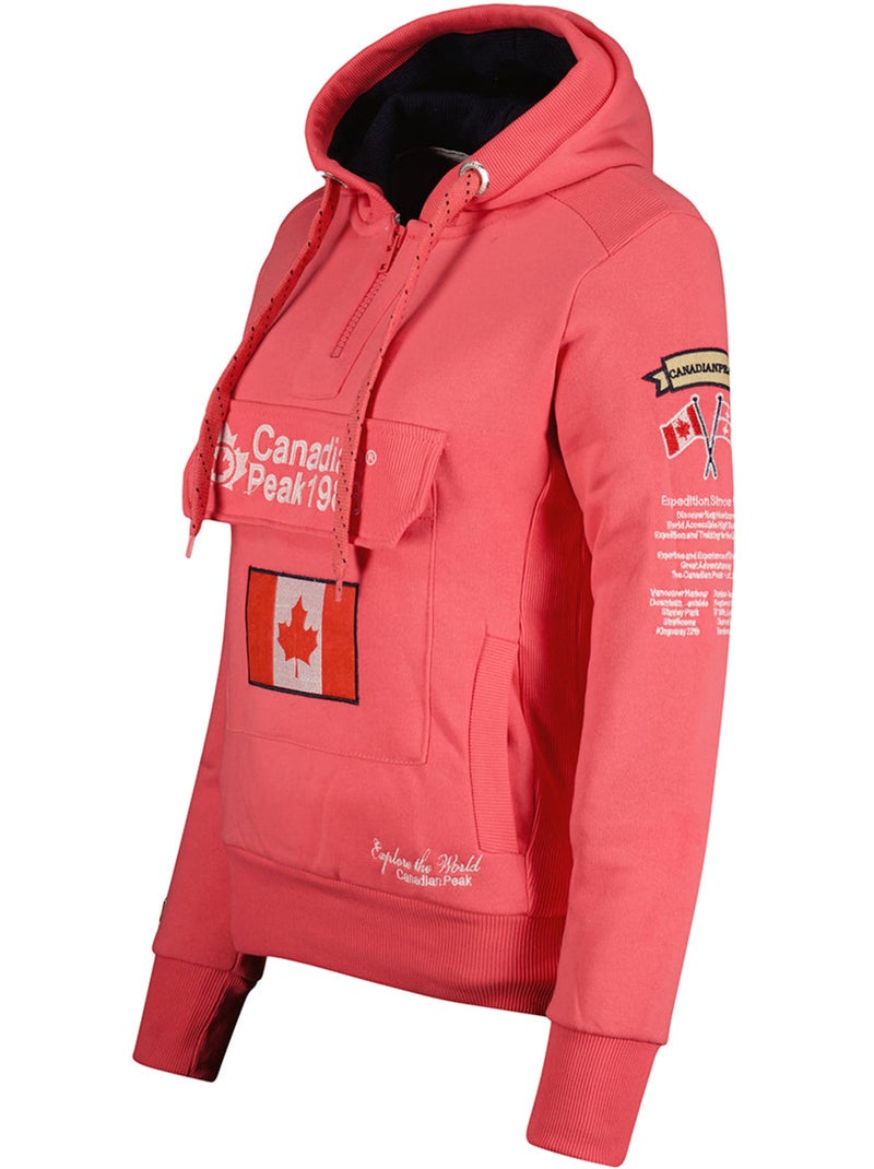 Sweat com capuz gyrelle – canadian peak Coral - Kiabi