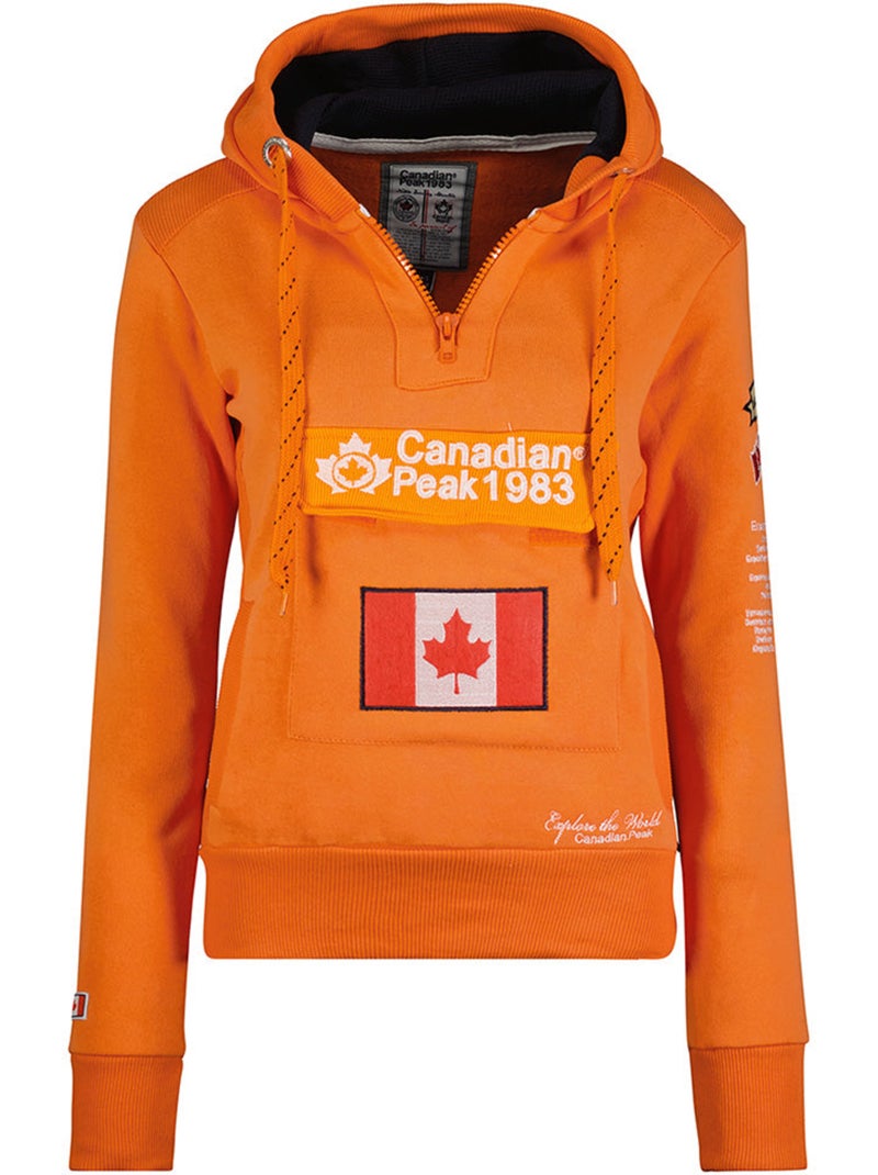 Sweat com capuz gyrelle – canadian peak Laranja-fluo - Kiabi