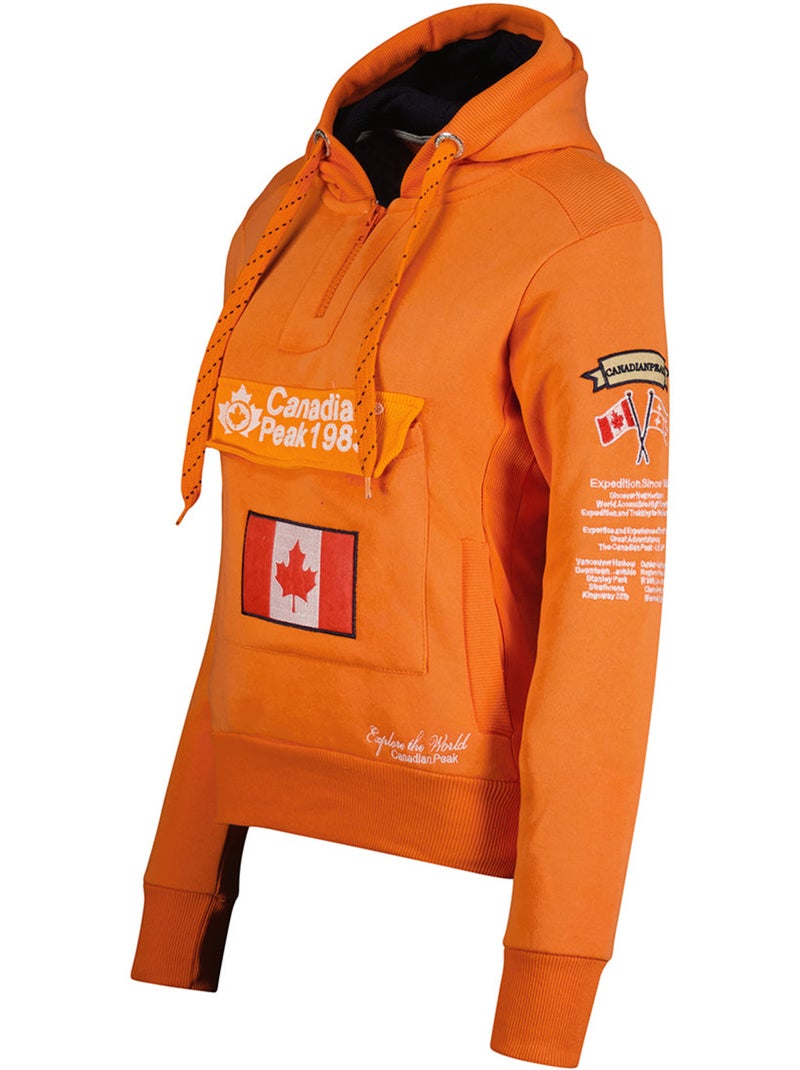 Sweat com capuz gyrelle – canadian peak Laranja-fluo - Kiabi