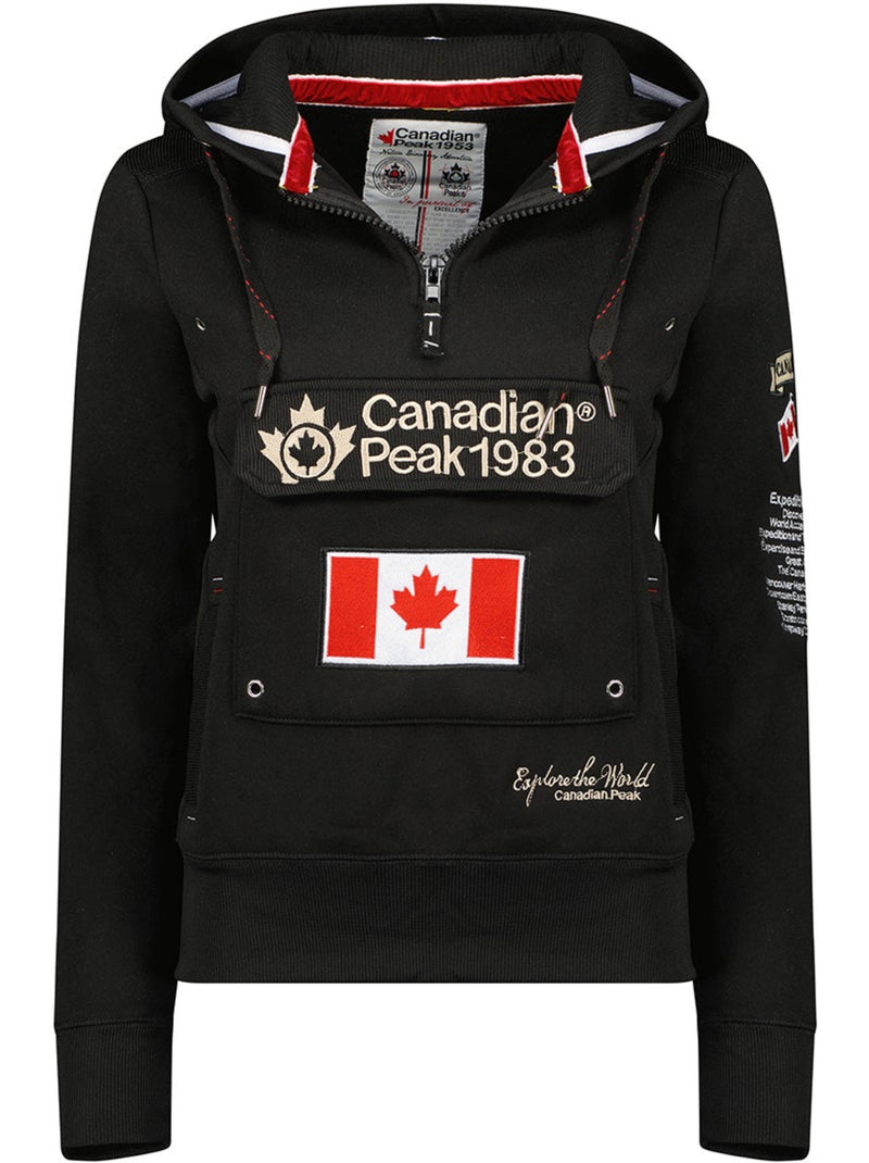 Sweat com capuz gyrelle – canadian peak Preto - Kiabi