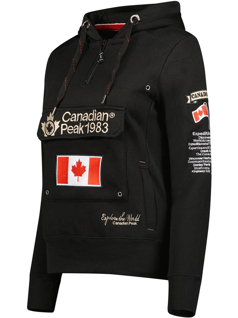 Sweat com capuz gyrelle – canadian peak Preto - Kiabi