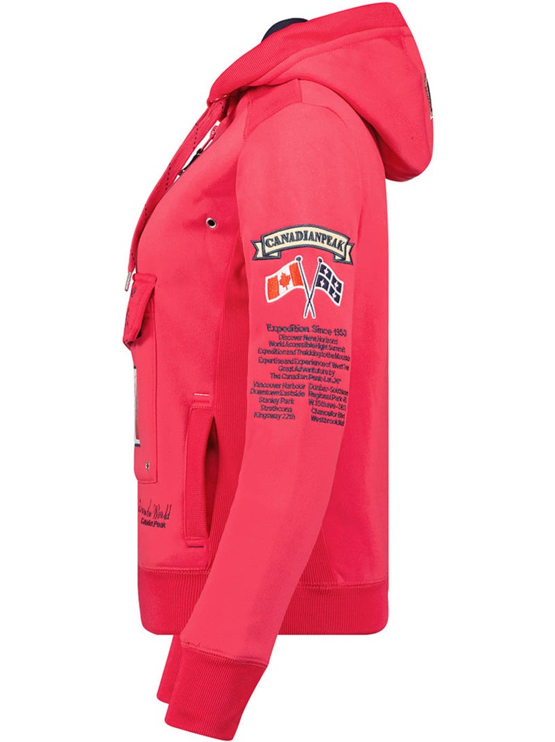Sweat com capuz gyrelle – canadian peak Rosa-fluo - Kiabi