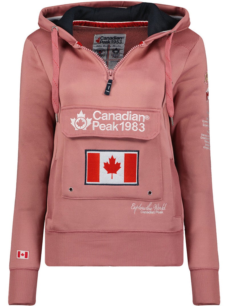 Sweat com capuz gyrelle – canadian peak Rosa-pálido - Kiabi