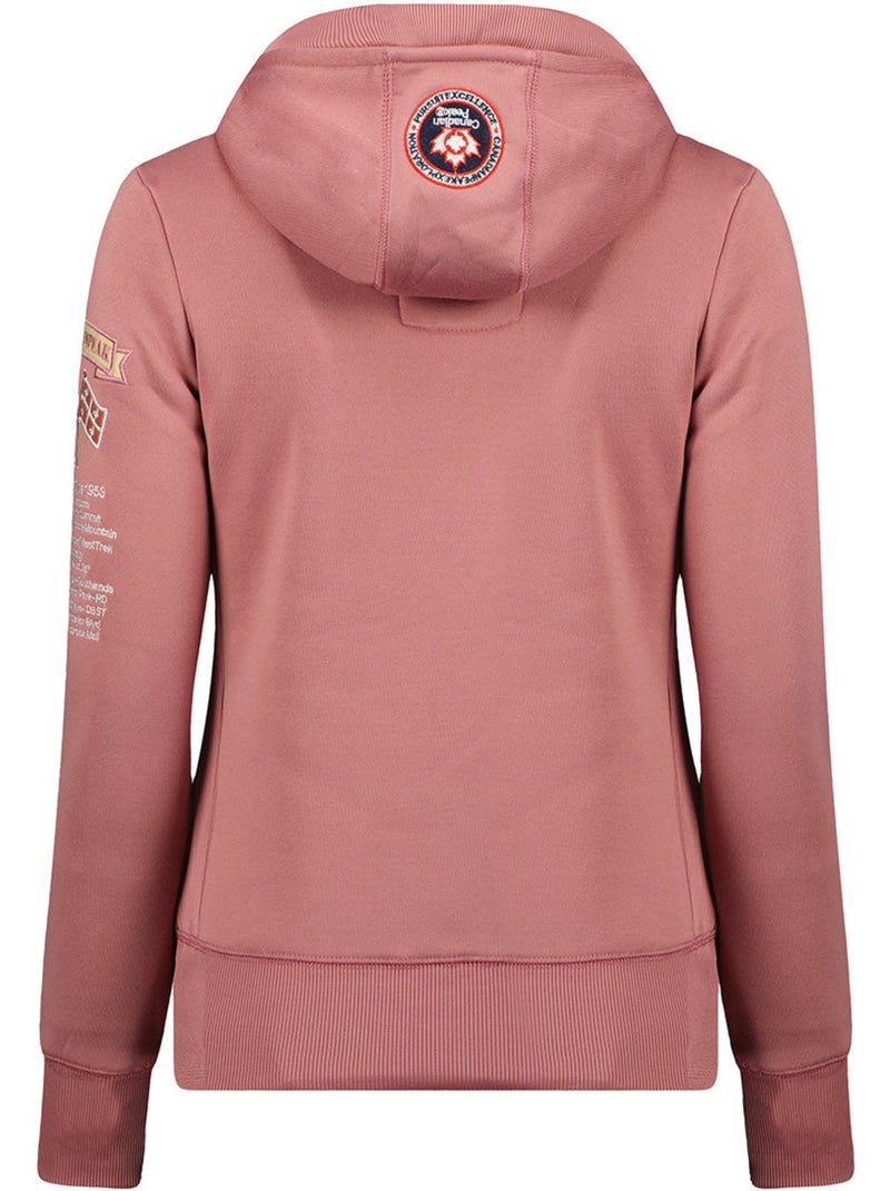Sweat com capuz gyrelle – canadian peak Rosa-pálido - Kiabi